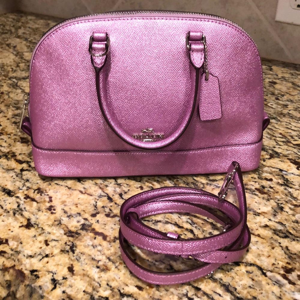 Coach mini Sierra satchel in metallic lilac